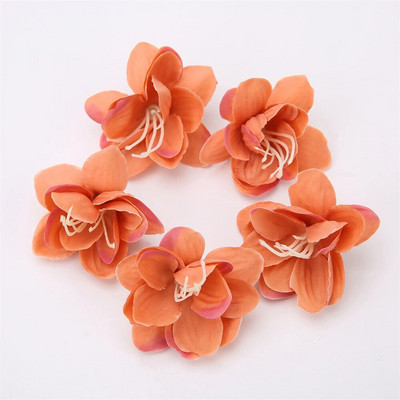 10/20 db Mesterséges jázmin fejvirágok virágos fehér szövet virágfejű kézműves lakberendezési tárgyak Esküvői koszorú kézműves művirágok