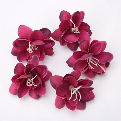 10/20 db Mesterséges jázmin fejvirágok virágos fehér szövet virágfejű kézműves lakberendezési tárgyak Esküvői koszorú kézműves művirágok