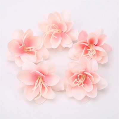 10/20 db Mesterséges jázmin fejvirágok virágos fehér szövet virágfejű kézműves lakberendezési tárgyak Esküvői koszorú kézműves művirágok