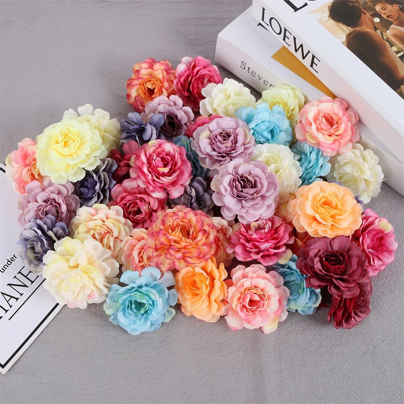 10kom svilenih ruža, bordo cvijeća, visokokvalitetne glave hortenzija, Valentinovo, umjetno cvijeće, ruža za dekoraciju vjenčanja