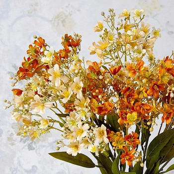 Πολυτελή Ρετρό Δάφνη λιλά φθινοπωρινά λουλούδια τεχνητά λουλούδια διακόσμηση σπιτιού flores artificiales φθινοπωρινά λουλούδια