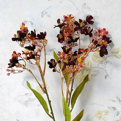 Luxus Retro Daphne lila virág őszi dekorációk művirágok lakberendezési flores mesterséges őszi virágos