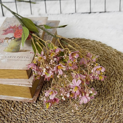 Luxus Retro Daphne lila virág őszi dekorációk művirágok lakberendezési flores mesterséges őszi virágos