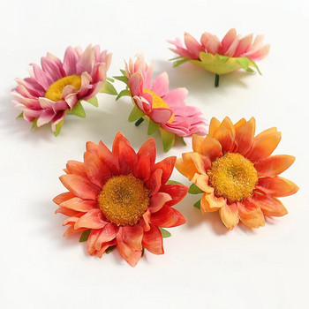 Ηλίανθος Τεχνητά Λουλούδια Κεφάλια 9cm Ψεύτικα Λουλούδια για Διακόσμηση Σπιτιού Διακόσμηση Γάμου Κήπου DIY Craft Αξεσουάρ γιρλάντα