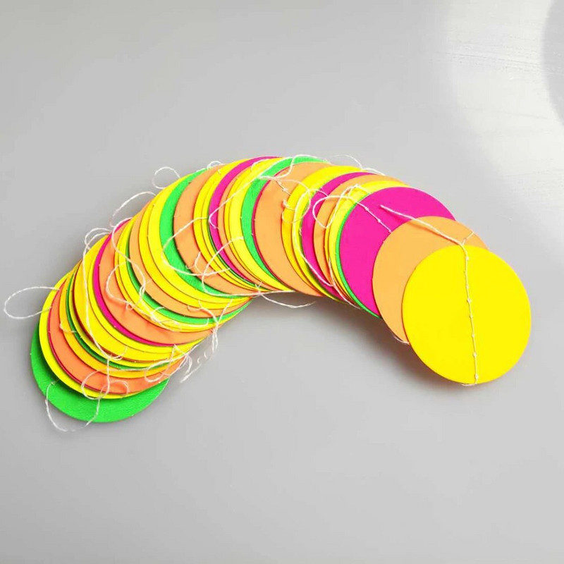 Neon fluoreszkáló füzér Kerek csillagok Glow Party dekoráció Boldog születésnapot Banner Babazuhany kellékek Esküvői dekoráció