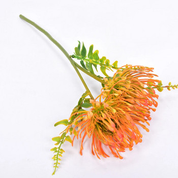 Τεχνητό χρυσάνθεμο Μπάλα Λουλούδι Leucospermum Μπουκέτο Στέλεχος Πλαστική Ορτανσία για Γαμήλια Ρύθμιση Πάρτυ Διακόσμηση κήπου σπιτιού