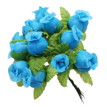 1 μπουκέτο τεχνητό λουλούδι με 12 τριαντάφυλλα κεφαλές DIY Craft Διακοσμητικό πάρτι για το σπίτι