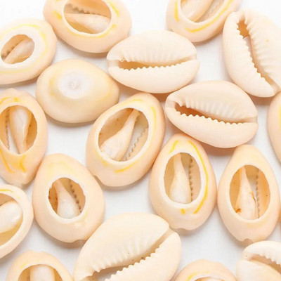 20 DB/csomag DIY kézműves strand laza gyöngyök nyaklánc kiegészítők természetes Cowrie kagyló kagyló karkötő tengeri kagylók