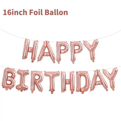 Χρόνια πολλά Διακόσμηση Banner First Boy Girl Party Supplies Adult Kids Baby My 1st One Year Paper Garland Bunting Rose Gold