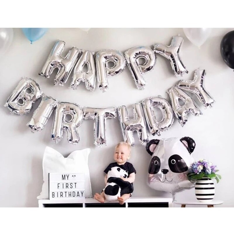 Χρόνια πολλά Διακόσμηση Banner First Boy Girl Party Supplies Adult Kids Baby My 1st One Year Paper Garland Bunting Rose Gold