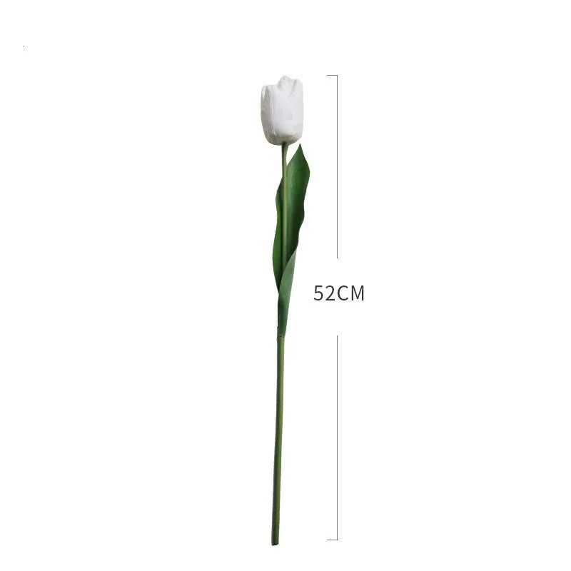 1 db FORRÓ mesterséges tulipánvirág Real Touch otthoni mesterséges selyem virágok otthoni esküvői dekorációhoz flores mesterséges