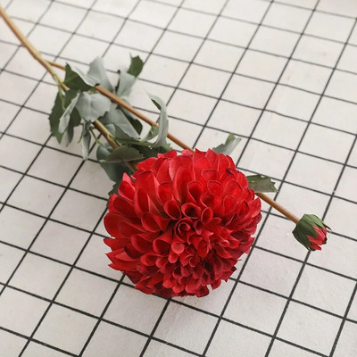 Amerikai otthoni elrendezés szimuláció ősz százszorszép hamis virág stúdió lövöldözős kellékek szimuláció 2 olajfestmény Dália