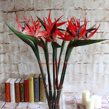 1 бр. 80 см цвете Райска птица Изкуствено цвете Фалшиво растение Strelitzia Reginae Сватбена церемония Декорация на домашна хотелска маса
