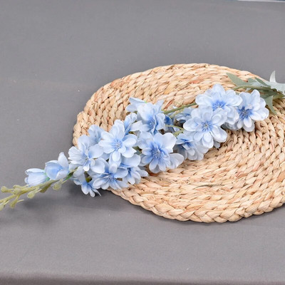 2 Forks Delphinium Flower Vestuvių Viešbučių dekoravimas Dirbtinė gėlė Namų puošmena Vestuvių Puokštės Rožės Sienelės Netikros gėlės