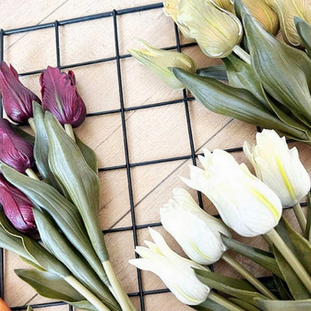 Μπουκέτο τουλίπας Τεχνητά λουλούδια Real Touch Fake Flower Bouquet Για Στολισμό Γάμου Λουλούδια Αγίου Βαλεντίνου Διακόσμηση κήπου σπιτιού