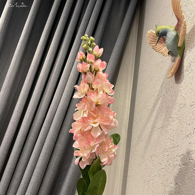 SunMade Rainbow pastoralinis hiacinto šakelė su žaliais lapais netikromis gėlėmis namų vestuvių dekoravimas Flores Artificales purpurinė gėlė