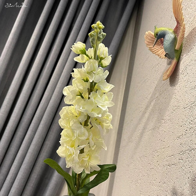 SunMade Rainbow pastoralinis hiacinto šakelė su žaliais lapais netikromis gėlėmis namų vestuvių dekoravimas Flores Artificales purpurinė gėlė