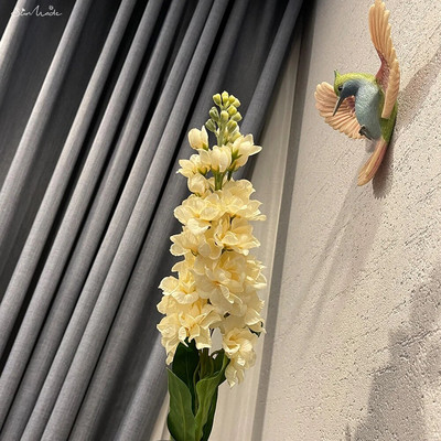 SunMade Rainbow pastoralinis hiacinto šakelė su žaliais lapais netikromis gėlėmis namų vestuvių dekoravimas Flores Artificales purpurinė gėlė