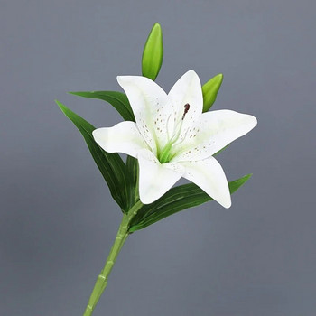 Τεχνητό 3d Lily Flower Διακόσμηση εσωτερικού χώρου σπιτιού Διακοσμητικό τραπέζι εσωτερικού χώρου Διακοσμητικό μεταξωτό λουλούδι