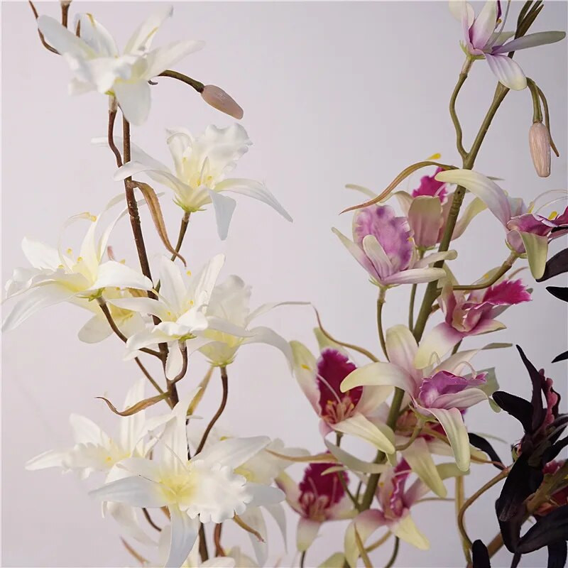 81 cm Dendrobium Orchidea Virágág Esküvői Asztal Lakberendezés Virágkötészeti Anyagok Váza Díszek Parti Rendezvények Kellékek
