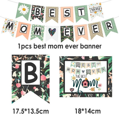 1 készlet Új Boldog Anyák Napja Dekoráció Banner Szív Forma Szeretlek Anya Fólia Gömbök Anya Születésnapi Party dekoráció Mama Fesztivál Ajándék