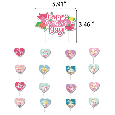 1 készlet Új Boldog Anyák Napja Dekoráció Banner Szív Forma Szeretlek Anya Fólia Gömbök Anya Születésnapi Party dekoráció Mama Fesztivál Ajándék