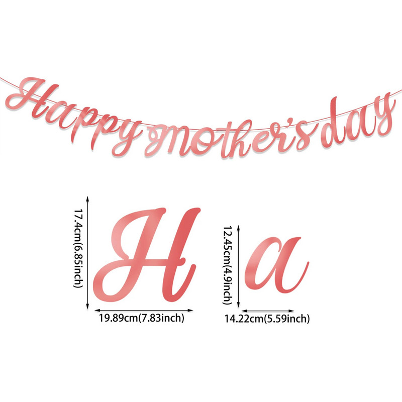 1 készlet Új Boldog Anyák Napja Dekoráció Banner Szív Forma Szeretlek Anya Fólia Gömbök Anya Születésnapi Party dekoráció Mama Fesztivál Ajándék