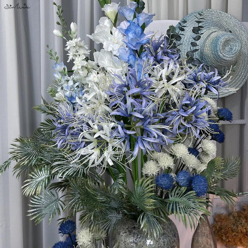 SunMade Magic Crin Ramă Echinocțiu Mătase Flori Artificiale Home Decor Nunta Decor Toamna Flores Artificiale Alb Crăciun