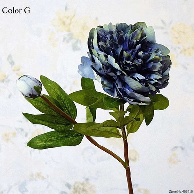 Luxus Versailles Palace Bazsarózsa Művirág ág levelekkel Selyem pünkösdi rózsa flores mesterséges otthoni esküvői dekoráció