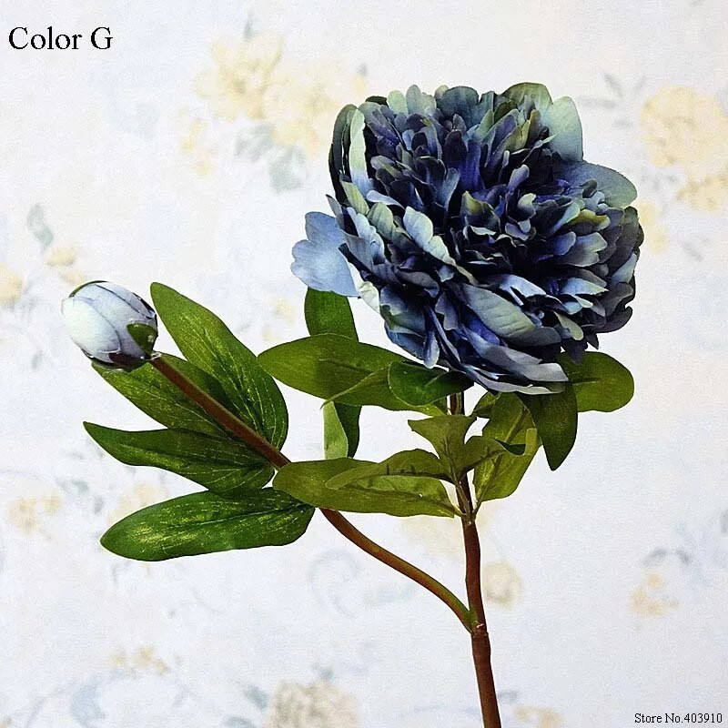 Luxus Versailles Palace Bazsarózsa Művirág ág levelekkel Selyem pünkösdi rózsa flores mesterséges otthoni esküvői dekoráció