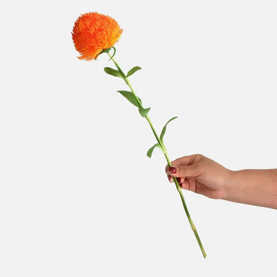 1 buc din silicon Dianthus verde truc floare artificială cu atingere reală plantă falsă pentru acasă decorare nuntă Halloween Crăciun