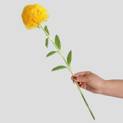 1 buc din silicon Dianthus verde truc floare artificială cu atingere reală plantă falsă pentru acasă decorare nuntă Halloween Crăciun