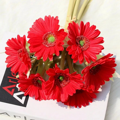 7db/csokor művirág PU afrikai százszorszép Coreopsis Gerbera napraforgó dekor otthoni esküvőre luxus lakásdekoráció