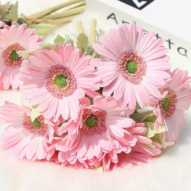 7db/csokor művirág PU afrikai százszorszép Coreopsis Gerbera napraforgó dekor otthoni esküvőre luxus lakásdekoráció