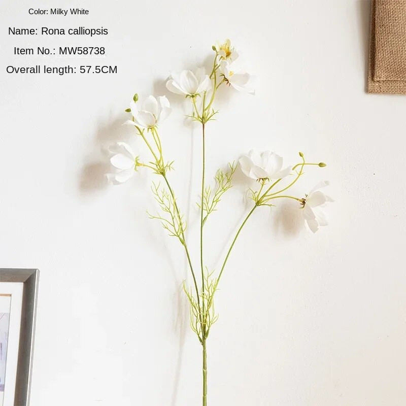 Mesterséges Kozmosz Gesang Flowers Branch Művirág Lakásdekoráció Esküvői Virág Fal Hamis virág csokor dekoráció