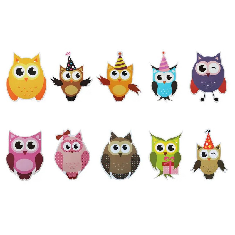 1 komplekt Palju õnne sünnipäevaks Paberist Öökull Lipud Bännerid Kirjad Vanikud Poisile ja tüdrukule Laste sünnipäevapeo kaunistused Koolikaunistus