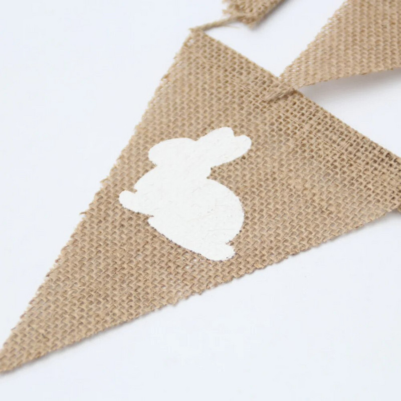 Hét nyuszi Boldog tavaszi húsvéti ünnepeket Mabula zászló karneváli sármányok nyúl transzparensek függő parti dekoráció otthoni fali kertbe