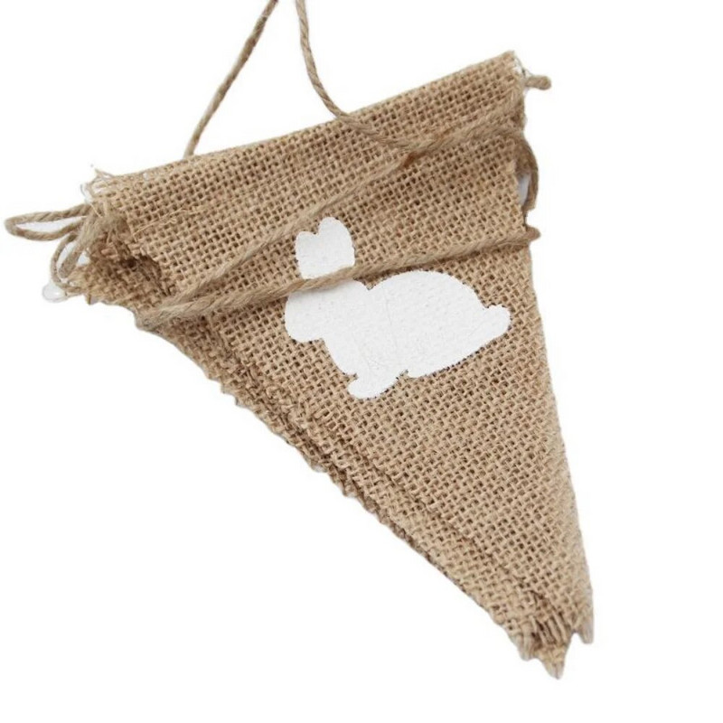 Hét nyuszi Boldog tavaszi húsvéti ünnepeket Mabula zászló karneváli sármányok nyúl transzparensek függő parti dekoráció otthoni fali kertbe