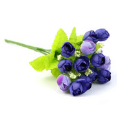 15 for Head Rose Hamis selyem viráglevél mesterséges otthoni esküvői dekoráció menyasszonyi csokor