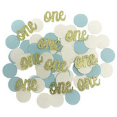 1 kott 1 aasta vanune sünnipäeva paberist konfettiga poiss, tüdruk, 1. sünnipäeva peolaud, laialivalguv kaunistus Beebi dušš, laste juubelitarbed