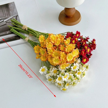 6 τεμ/ματσάκι τεχνητά λουλούδια μαργαρίτας μετάξι ψεύτικα λουλούδια χαμομηλιού Stamen Μικρή μαργαρίτα για διακόσμηση τραπεζιού σπιτιού γάμου