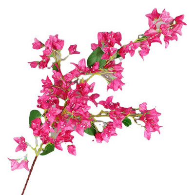 120 cm-es műselyem Bougainvillea ágak Művirág rózsa piros bougainvillea vasdrót szárral otthoni esküvői dekorációhoz