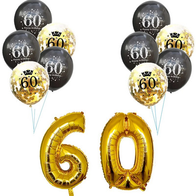 1 készlet arany fekete 18 30 40 50 60 papír transzparens születésnapi parti dekoráció felnőtt esküvői dekoráció füzér kellékek