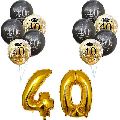 1 készlet arany fekete 18 30 40 50 60 papír transzparens születésnapi parti dekoráció felnőtt esküvői dekoráció füzér kellékek