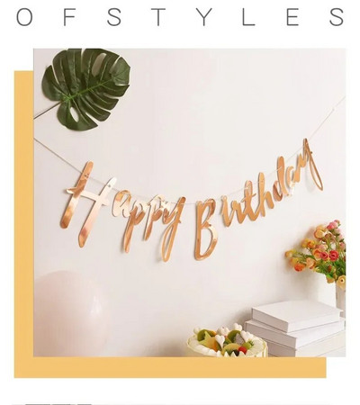 5 m Boldog születésnapot Banner Sármány papír Születésnapi Esküvői Party Függő Garland Banner Otthon Születésnapi Reklám Babazuhany dekoráció