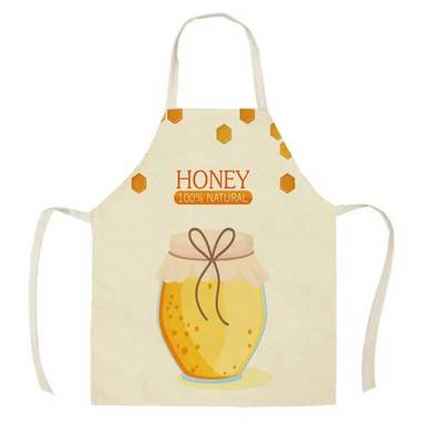 1 kom. Kuhinjske prirodne pamučne lanene pregače bez rukava Honey Moon Bee Pregače za muškarce Žene Alati za čišćenje doma