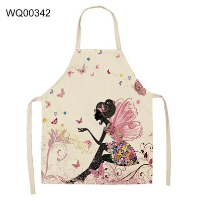 Ženska leptir pamučna lanena naramenica s uzorkom za lako čišćenje oko struka Kućanski kuhinjski alat protiv mrlja