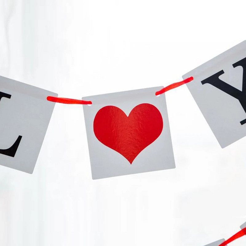 Vrei să mă căsătorești cu mine Ziua Îndrăgostiților Dragoste Inimă Banner agățat Bunting Banner Aniversare Logodna Propunere de căsătorie Banner Decorare