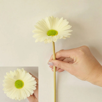 1vnt Gerbera netikrų gėlių koralų lauko sodo dekoravimas Vestuvių kompanijų vakarėlio dekoravimas fotografijos rekvizitai Gėlių puokštė