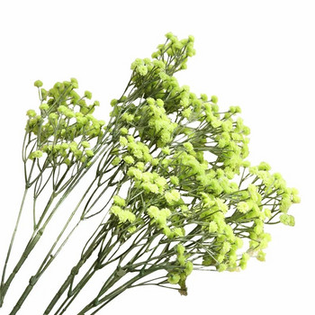 90 Heads Starry Gypsophila Τεχνητό λουλούδι Πράσινο λευκό τριαντάφυλλο ψεύτικα λουλούδια Σύνθεση γάμου Feel Soft Gel Διακοσμήσεις σπιτιού